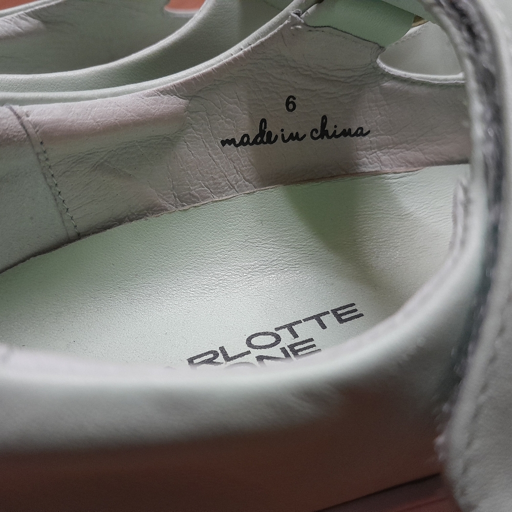 Charlotte Stone Heidi Platform Sneaker Women 6 Croc Mary Jane Pistachio --- OBO - Picture 6 of 6